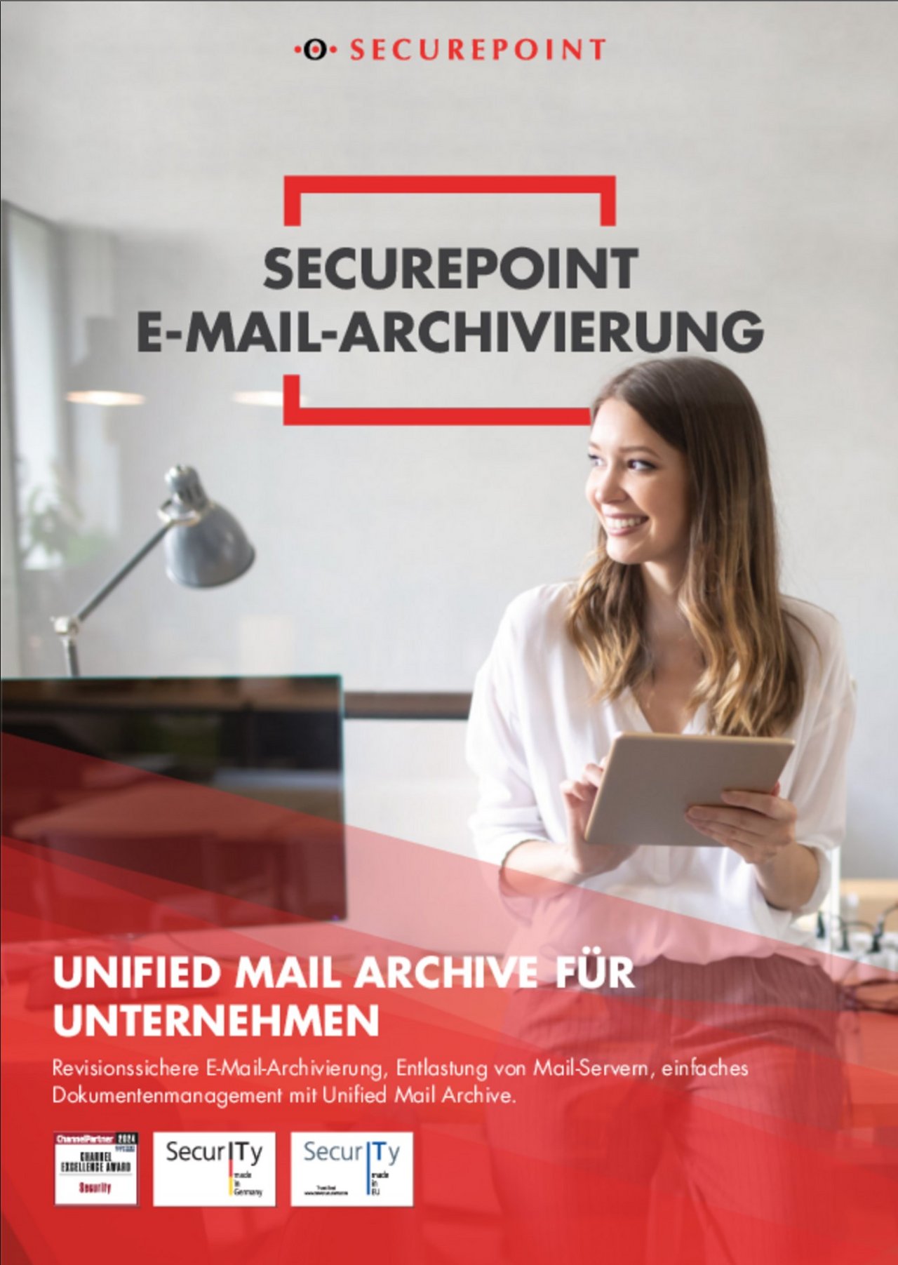 Titelbild des Securepoint Prospektes "E-Mail-Archivierung"