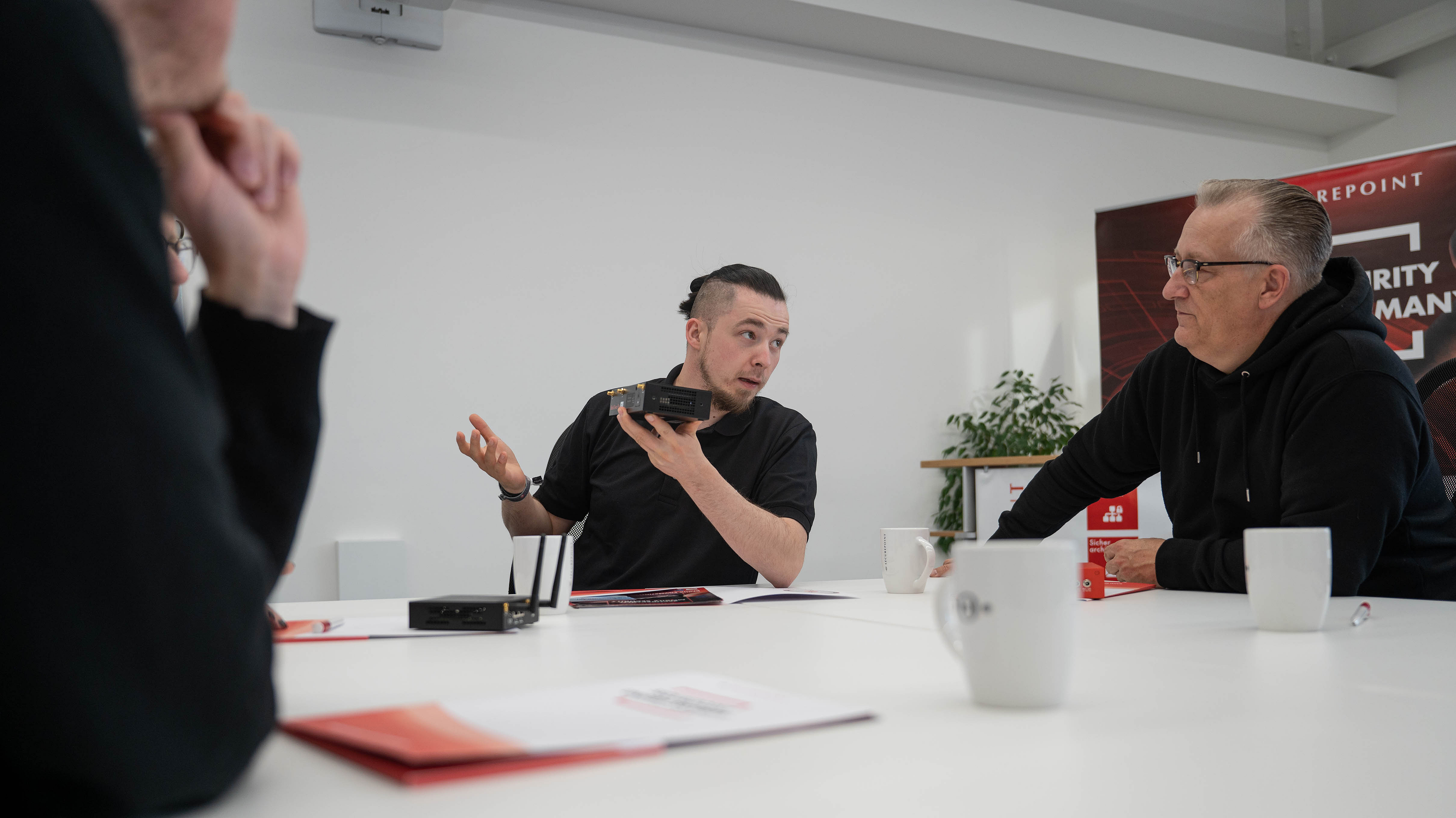 We develop project plans together Project team discusses a product