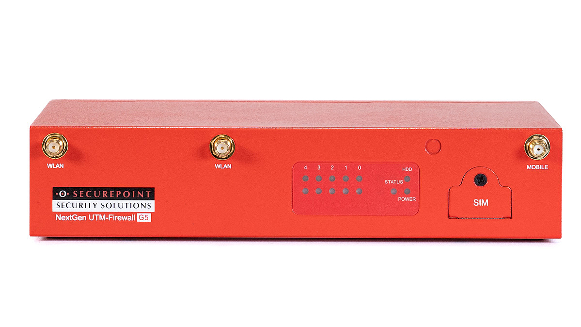 Securepoint RC100 G5 Frontansicht der Securepoint RC100 G5 UTM-Firewall