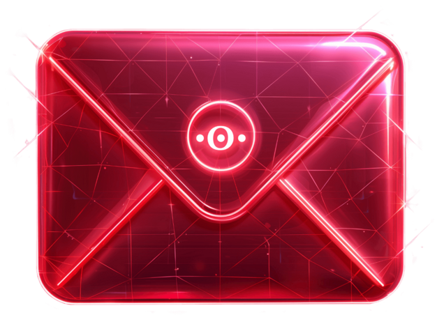 Luminous red envelope with Securepoint logo as a seal