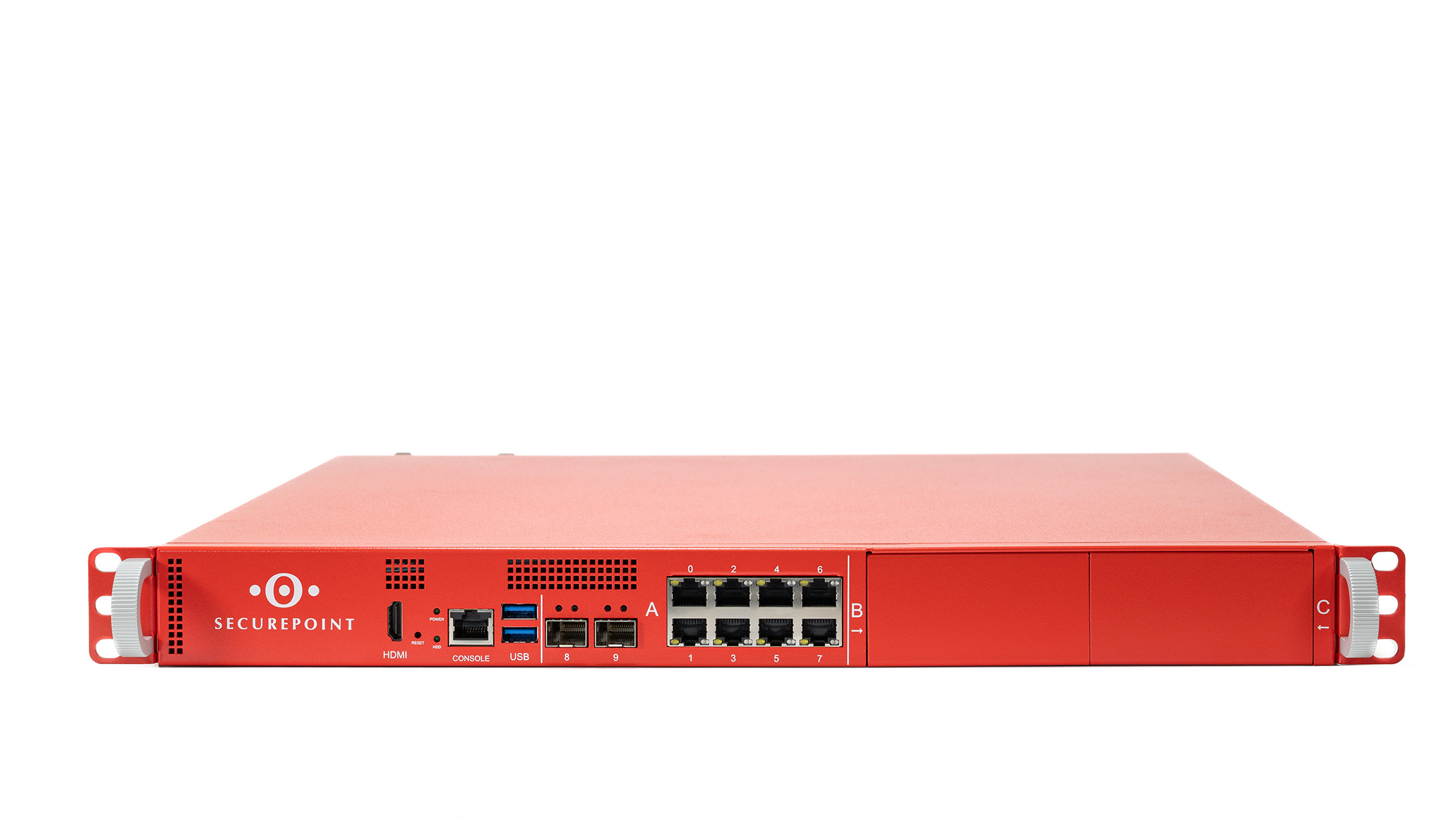 Securepoint UTM-Firewall RC2000R Generation 6 Frontansicht der Securepoint UTM-Firewall RC2000R Generation 6