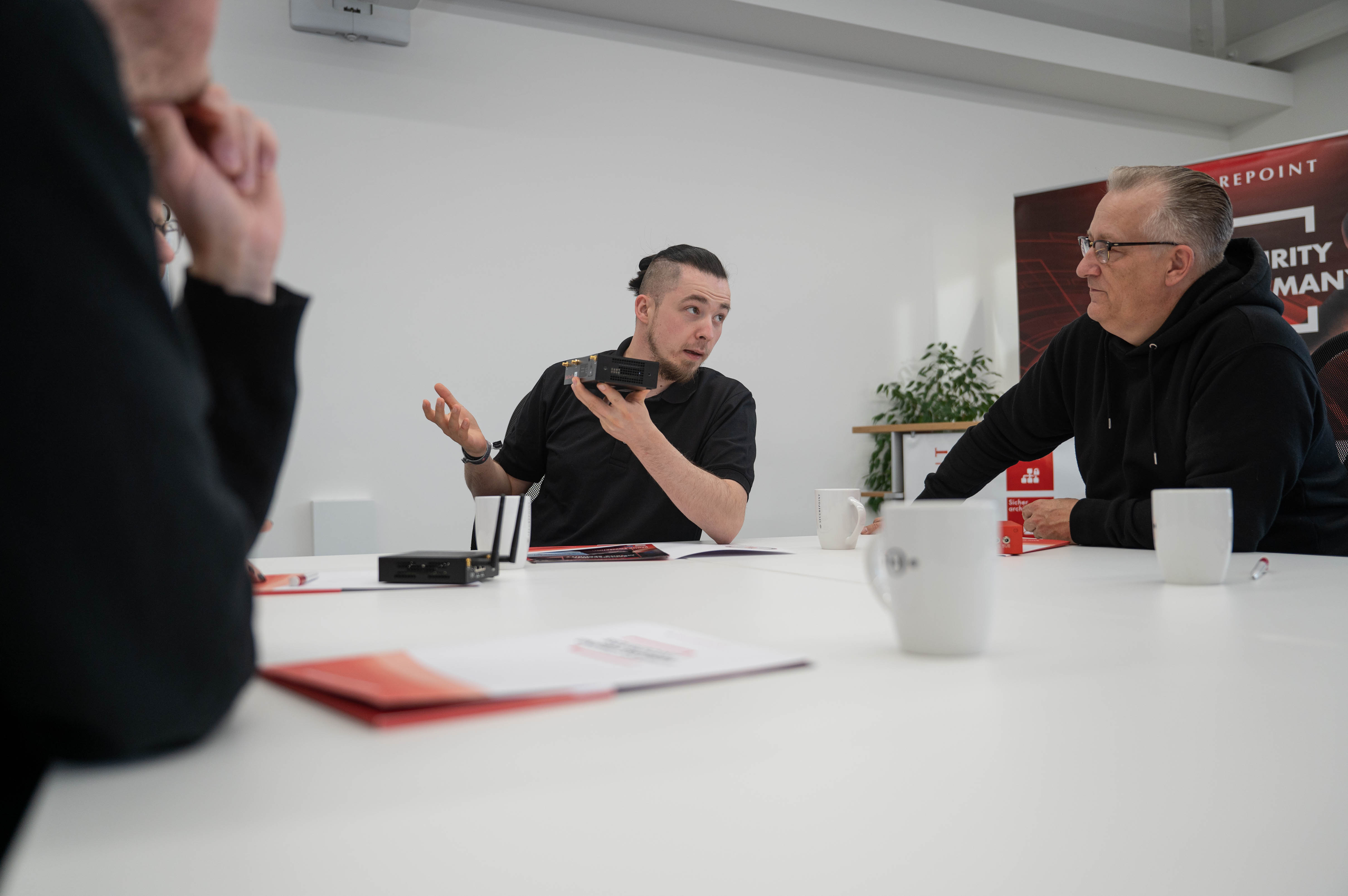 We develop project plans together Project team discusses a product